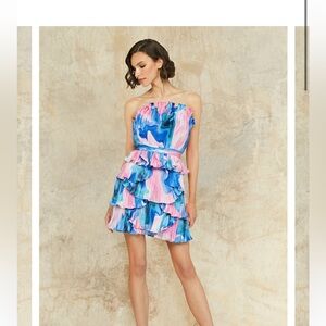 Amur jayda pleated shell dress